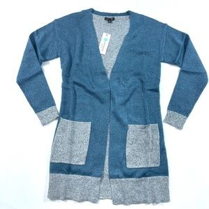 New Lety & Me Colorblock Open Front Cardigan Sweater